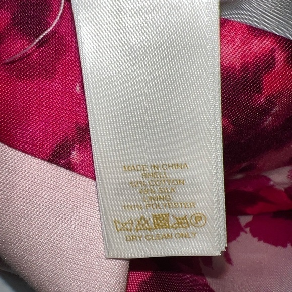 Kate Spade Jordan Silk Blend Berry Moody Floral Pencil Skirt Sz 4 woman’s pink - Picture 7 of 12